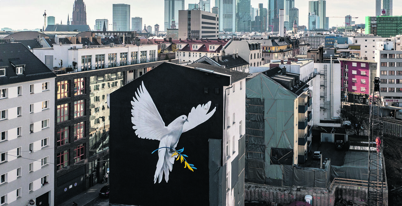 Friedenstaube Graffiti Street Art Frankfurt - © Foto: Alex Kraus