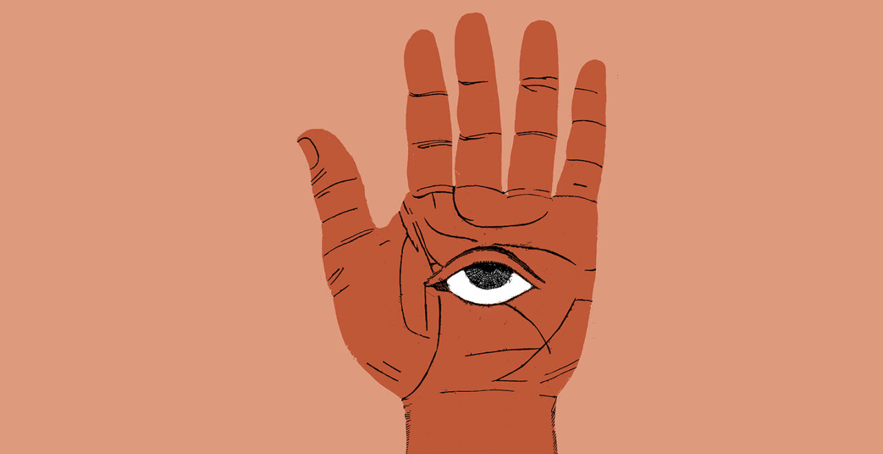 Hand mit Auge - © Illustration: Rainer Messerklinger