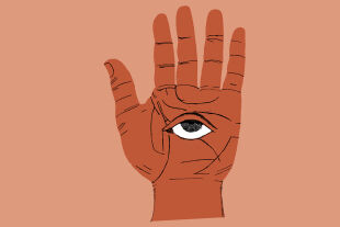 Hand mit Auge - © Illustration: Rainer Messerklinger