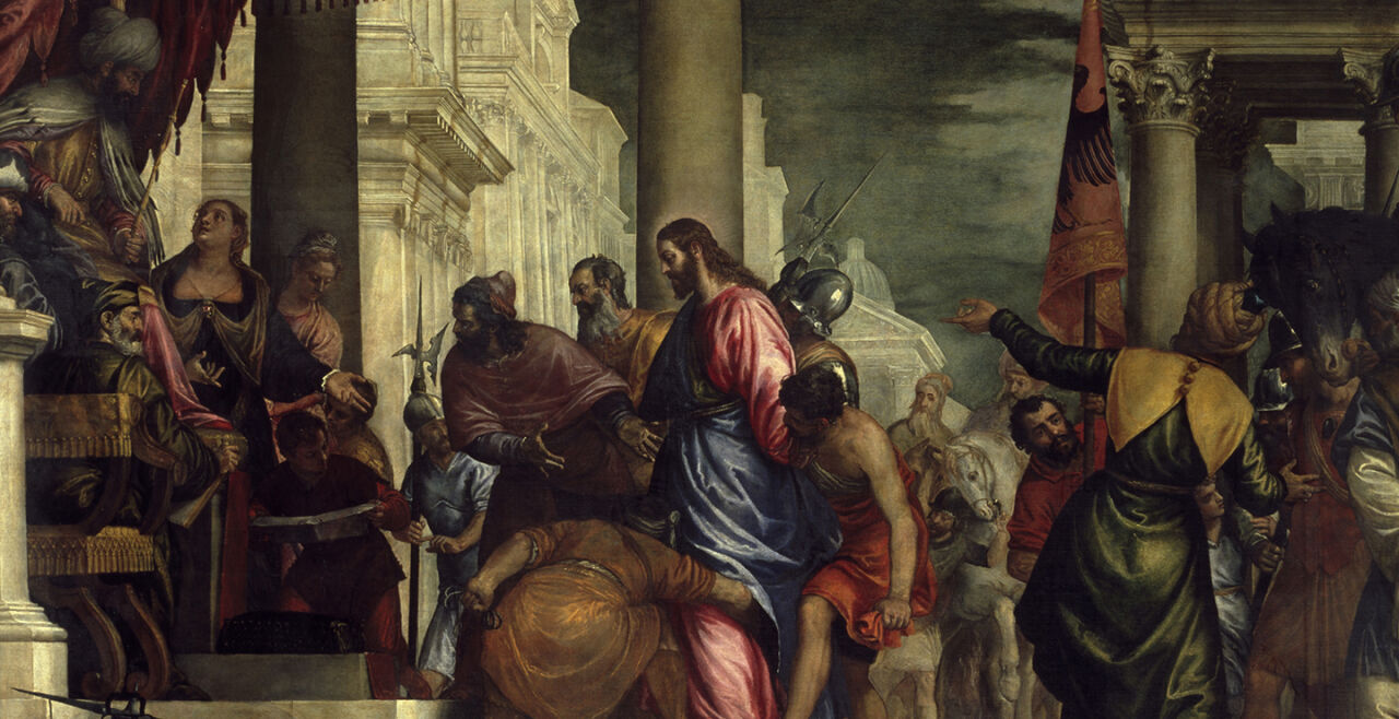 Prozess Jesu - ©  picturedesk.com / akg-images / Cameraphoto  - Benedetto Caliari (1538-98): Christus vor Pilatus