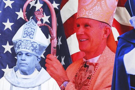 S9_Collage_right_wing_bishops - © Wikimedia - von links: Erzbischof Cordileone/San Francisco, Bischof Strickland/Tyler, Erzbischof Gómez/Los Angeles