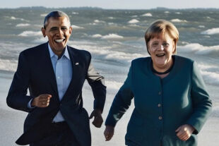 Angela Merkel Obama Fake Bild  - © Bild: instagram.com/julian_ai_art