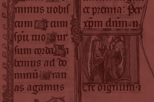 ecclesia & synagoga initial - © IMAGO/piemags   -   Initiale in Misslae (um 1300) mit antijüdischer Ikonografie von Ecclesia und Synagoga 