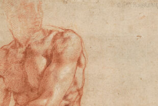 Michelangelo Mann Muskeln Jüngling Akt - © Foto: ALBERTINA, Wien