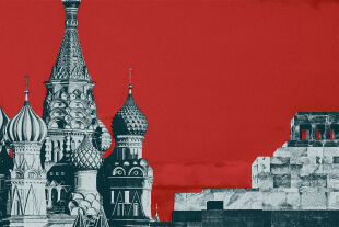 Roter Platz, roter Gott - Lenin fragte sich, warum die Religion nach der Revolution fortbesteht. Sein Nachfolger Stalin gab eine Antwort, indem er für Lenin ein „heiliges Grab“ errichten ließ. - © iStock/ChEvgeny (Bildbearbeitung: Rainer Messerklinger)