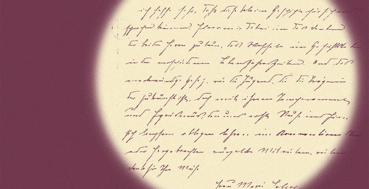 Marie Holzer Handschrift - © Foto: Forschungsinstitut Brenner-Archiv, Nachlass Ludwig von Ficker