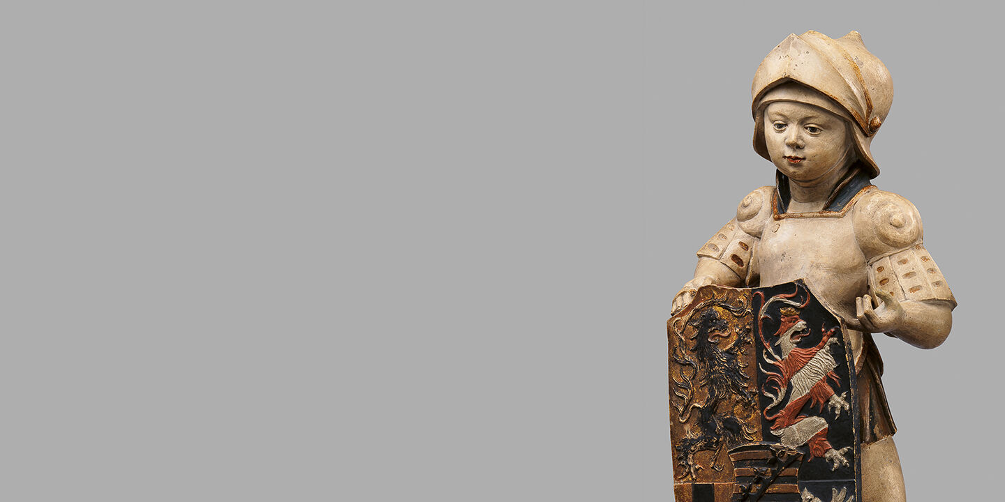Schildhalter vom Portal der Georgskapelle im Dom zu Meißen - Hans Daucher (1486–1538) und Werkstatt Adolf Dauchers d.Ä. (1460/65–1523/1525)<br />
Schildhalter vom Portal der Georgskapelle im Dom zu Meißen<br />
1520/21<br />
Jurakalkstein, bemalt, ca. 49,2 x 16,8 x 14,1 cm<br />
New York, The Metropolitan Museum of Art<br />
(Ankauf, Geschenke der Hearst Foundation, Alexander Smith Cochran, Mrs. Russell Sage, Mr. und Mrs. William Randolph Hearst Jr. und Vermächtnis von Emma A. Sheafer, durch Tausch, 1999), Inv.-Nr. 1999.29<br />
  - © bpk/The Metropolitan Museum of Art