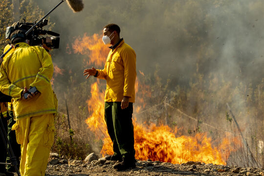 Waldbrand Klimajournalismus Feuer Klimawandel Klimakrise - © Foto: Getty Images / Los Angeles / Allen J. Schaben
