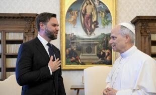 Vance und Leo - © APA / AFP / Vatican Media / Simone Risoluti