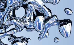 Quecksilber - Illustration von Quecksilber, stahlblau - © Foto: iStock/dinn