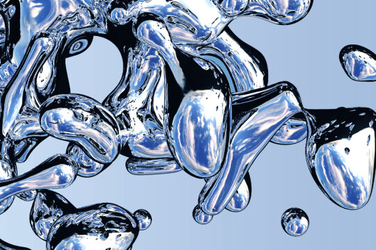 Quecksilber - Illustration von Quecksilber, stahlblau - © Foto: iStock/dinn
