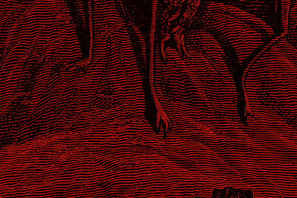 Unheimlich - Rot-schwarzes Bild, das unheimlich wirkt - © iStock/duncan1890