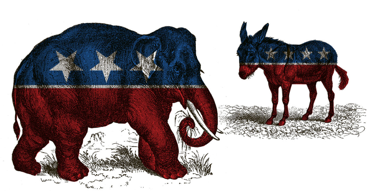 US Wahl - © Collage: Rainer Messerklinger  (unter Verwendung eines Bildes von iStock/THEPALMER und iStock/Nastasic)