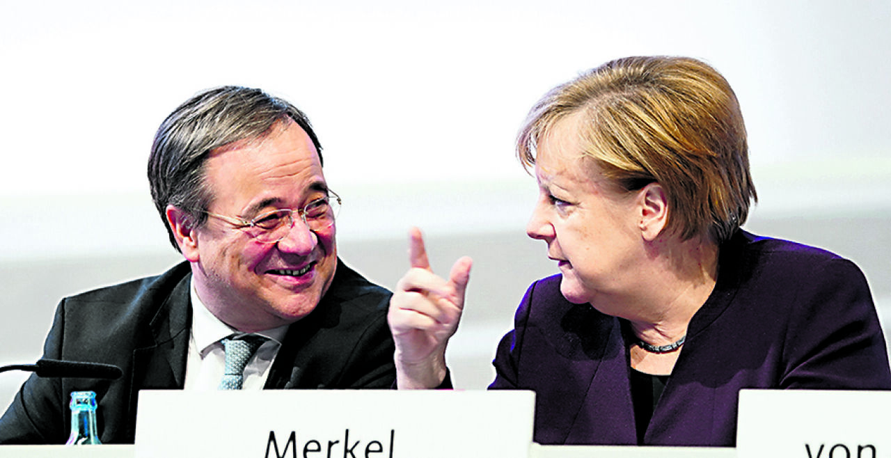 Armin Laschet und Angela Merkel  - © Foto:  picturedesk.com / dpa / Kay Nietfeld
