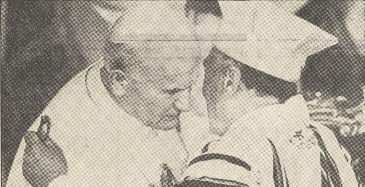Johannes Paul II und Elio Toaff