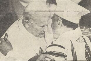 Johannes Paul II und Elio Toaff