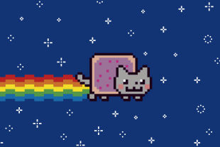 Nyan Cat - © Illustration: Rainer Messerklinger (nach einem GIF von Chris Torres)