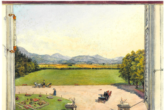 salzburg als royale wahlheimat - © Franz Alt 1872 Aquarell über Bleistift/Papier, Residenzgalerie Salzburg