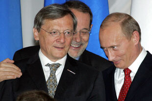 Schüssel und Putin - ©  AFP Photo / ITAR-TASS Pool / Presidential Press Service Vladimir Rodionov 