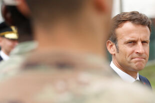Macron - © Foto: APA /AFP /Pool /Yoan Valat
