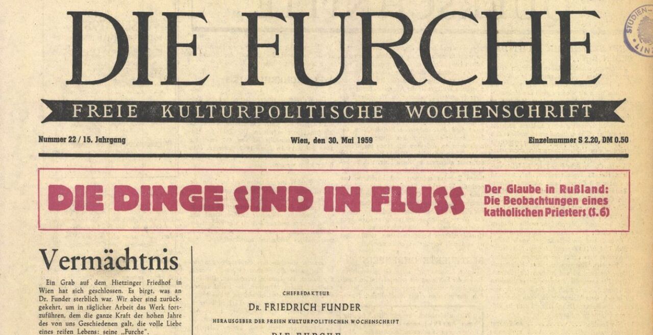 Furche Cover 22 1959 - © Foto: Furche